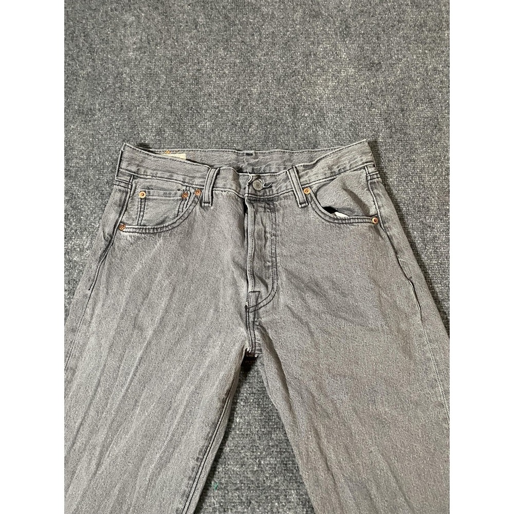 Levis 501 93 Jeans Mens 30x32 Gray Levi's Premium Button Fly Denim Straight Leg - Picture 2 of 12